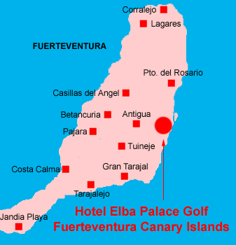 Hotel Elba Palace Golf Fuerteventura Canary Islands : Location Map